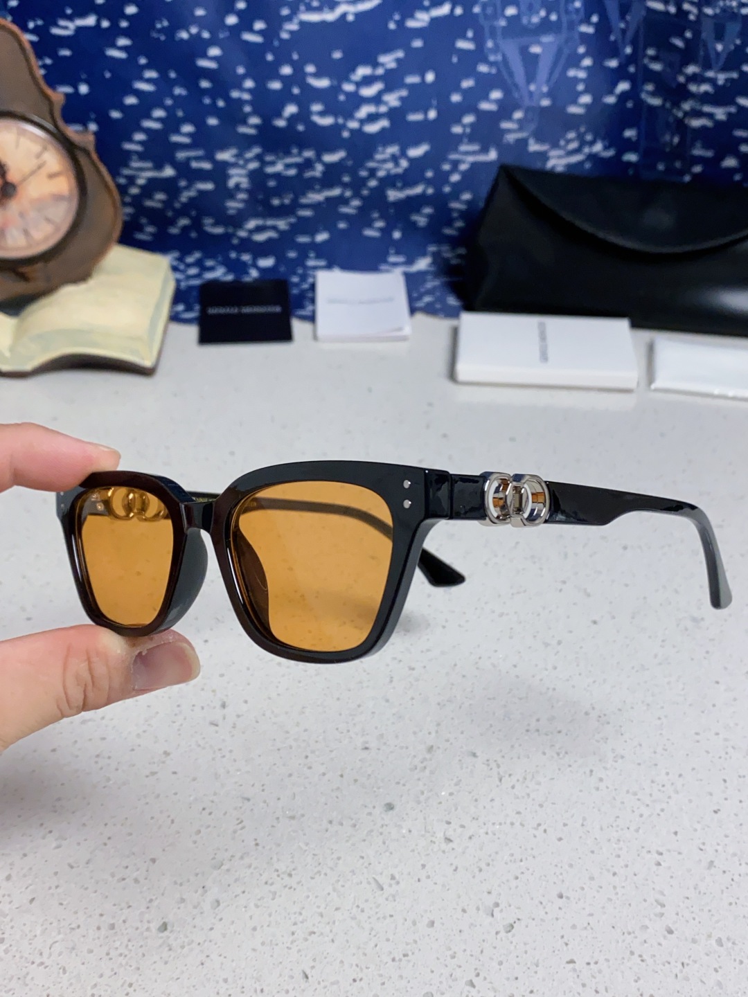 Gentle Moster(GM) 2025新款GM墨镜男女复古感ins防紫外线太阳镜欧美大方形时尚跨镜