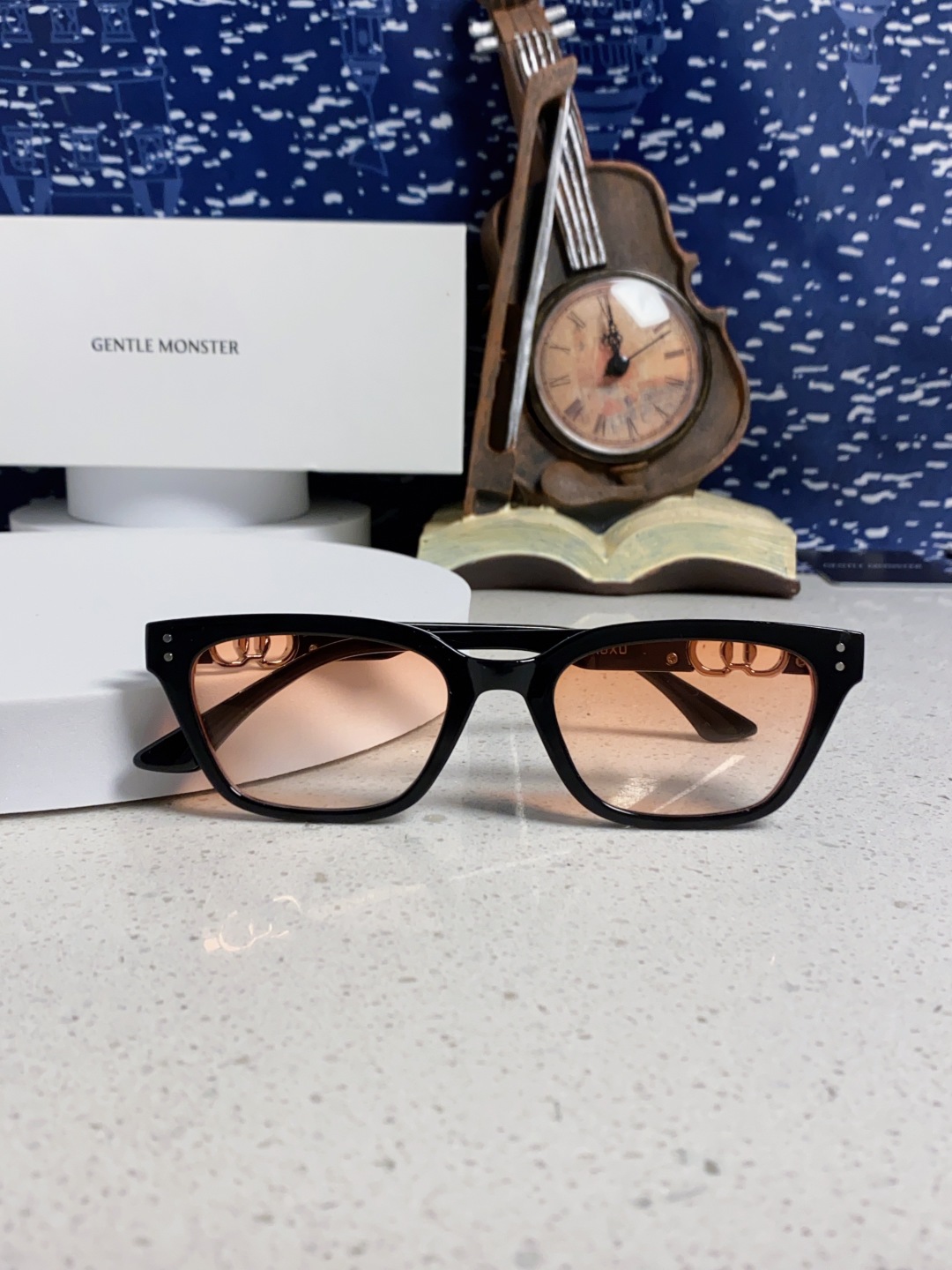 Gentle Moster(GM) 2025新款GM墨镜男女复古感ins防紫外线太阳镜欧美大方形时尚跨镜