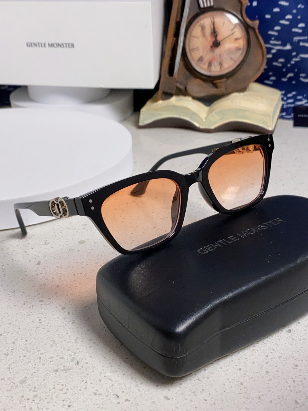 Gentle Moster(GM) 2025新款GM墨镜男女复古感ins防紫外线太阳镜欧美大方形时尚跨镜