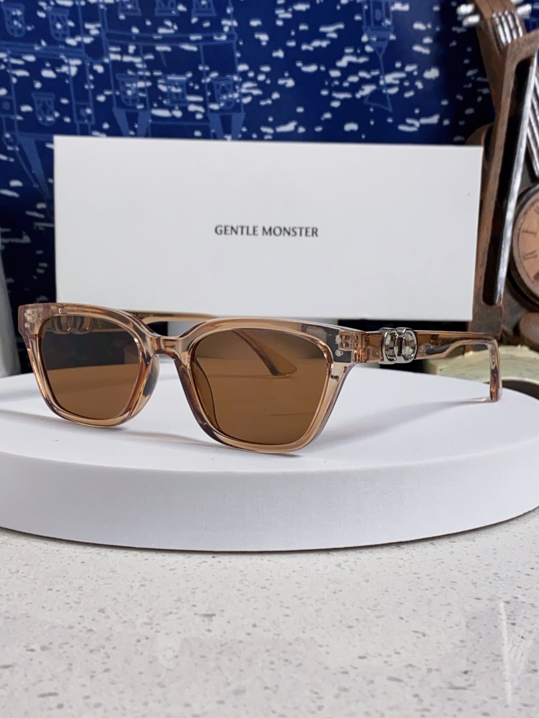 Gentle Moster(GM) 2025新款GM墨镜男女复古感ins防紫外线太阳镜欧美大方形时尚跨镜