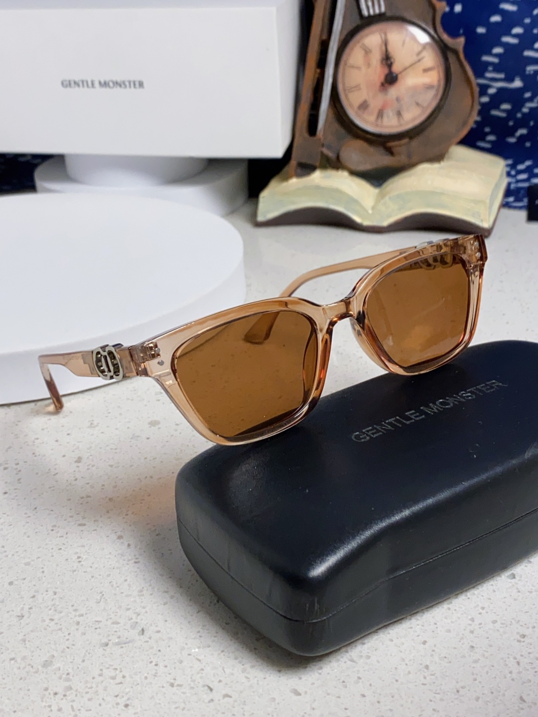 Gentle Moster(GM) 2025新款GM墨镜男女复古感ins防紫外线太阳镜欧美大方形时尚跨镜