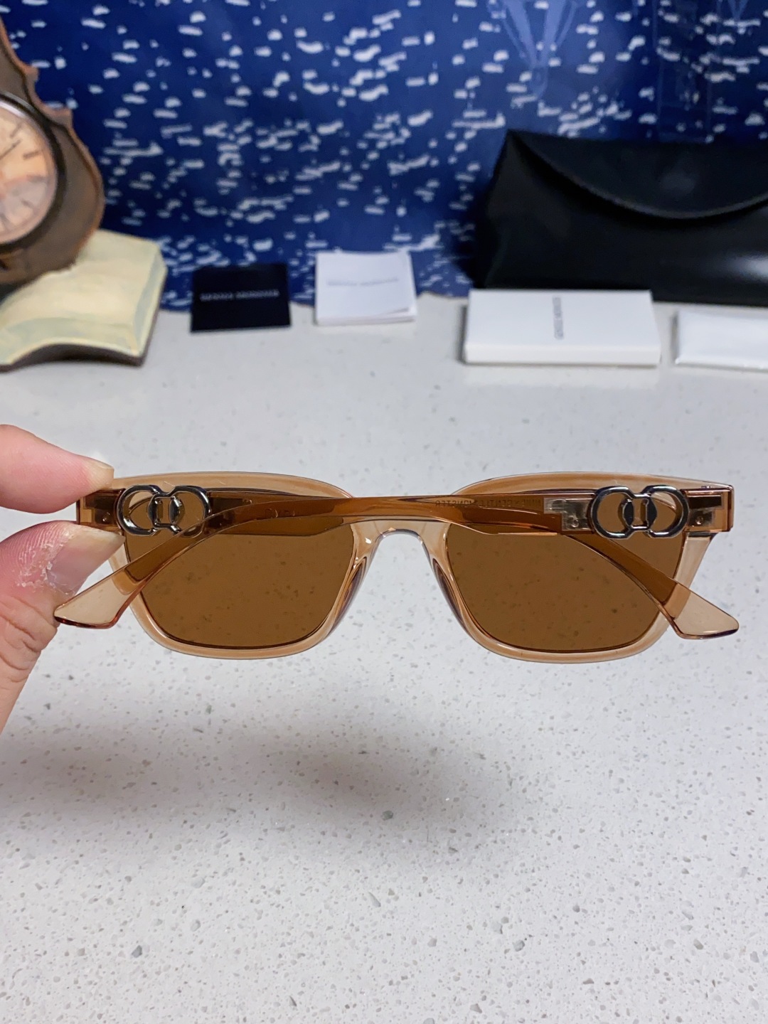 Gentle Moster(GM) 2025新款GM墨镜男女复古感ins防紫外线太阳镜欧美大方形时尚跨镜