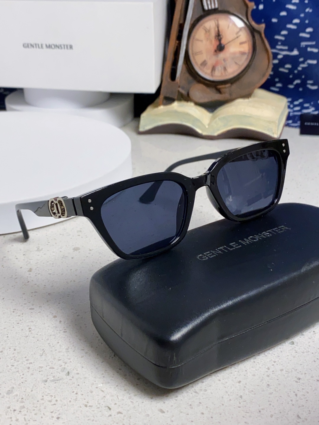 Gentle Moster(GM) 2025新款GM墨镜男女复古感ins防紫外线太阳镜欧美大方形时尚跨镜