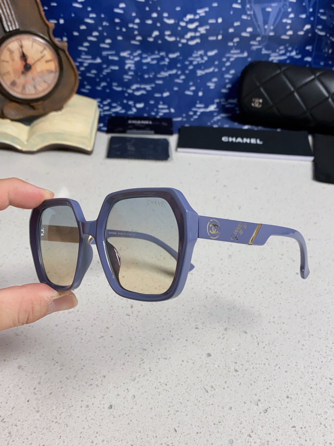 Chanel香奈儿 2025新款高级感偏光墨镜女士大框方形太阳镜防紫外线