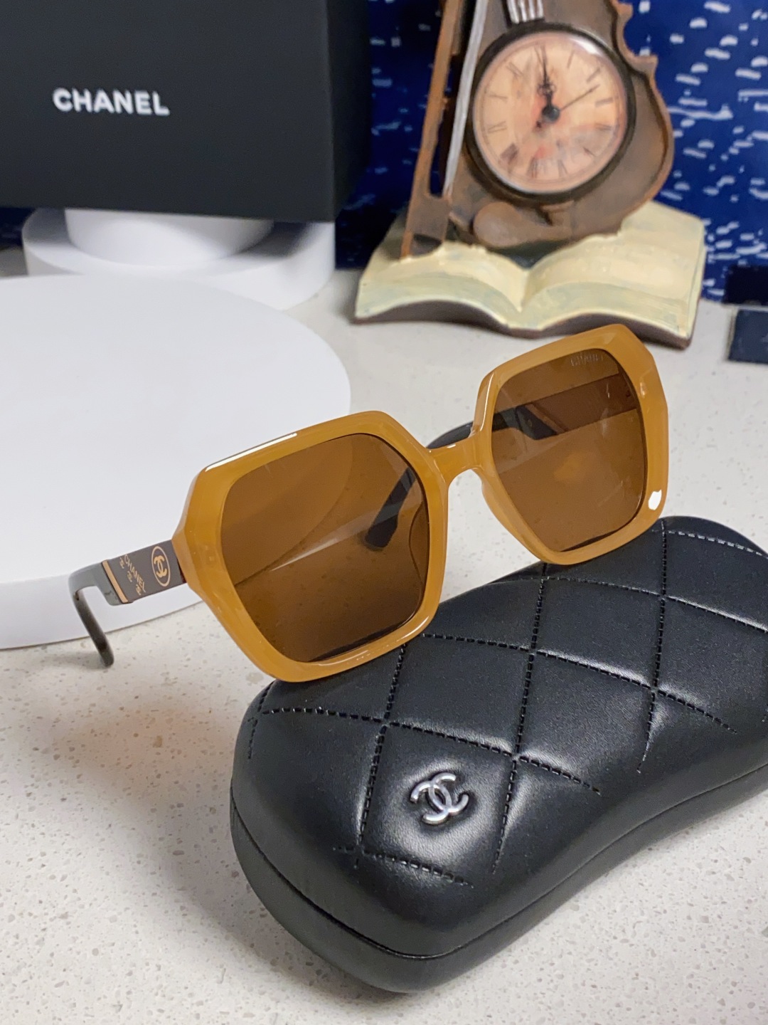 Chanel香奈儿 2025新款高级感偏光墨镜女士大框方形太阳镜防紫外线