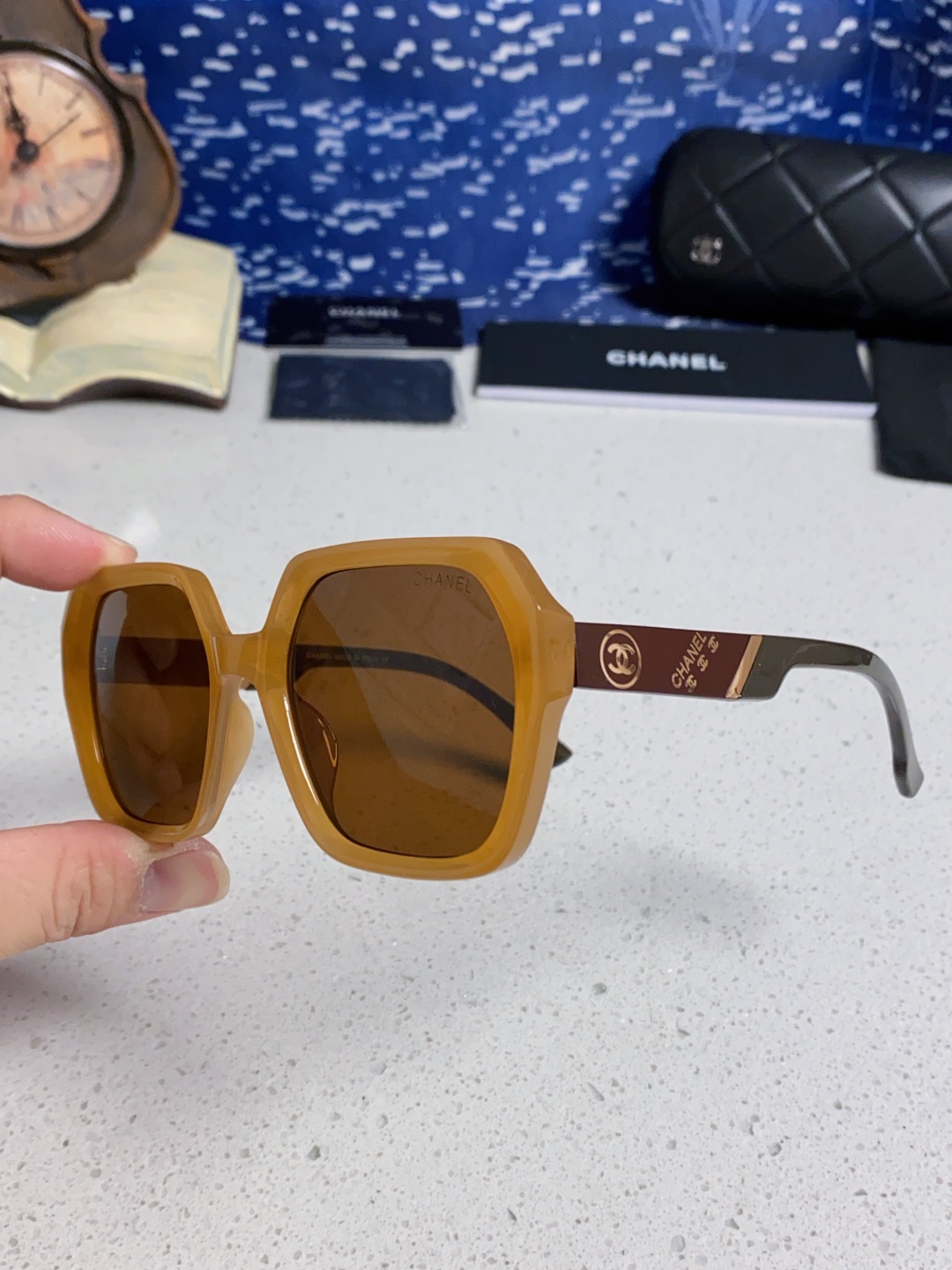 Chanel香奈儿 2025新款高级感偏光墨镜女士大框方形太阳镜防紫外线