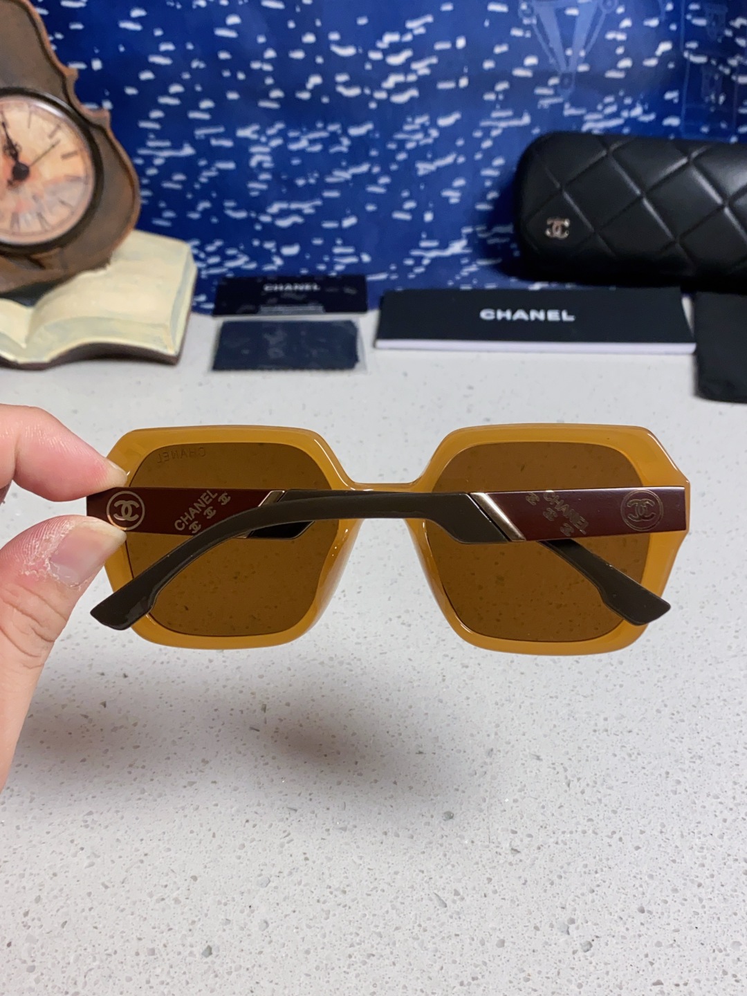 Chanel香奈儿 2025新款高级感偏光墨镜女士大框方形太阳镜防紫外线
