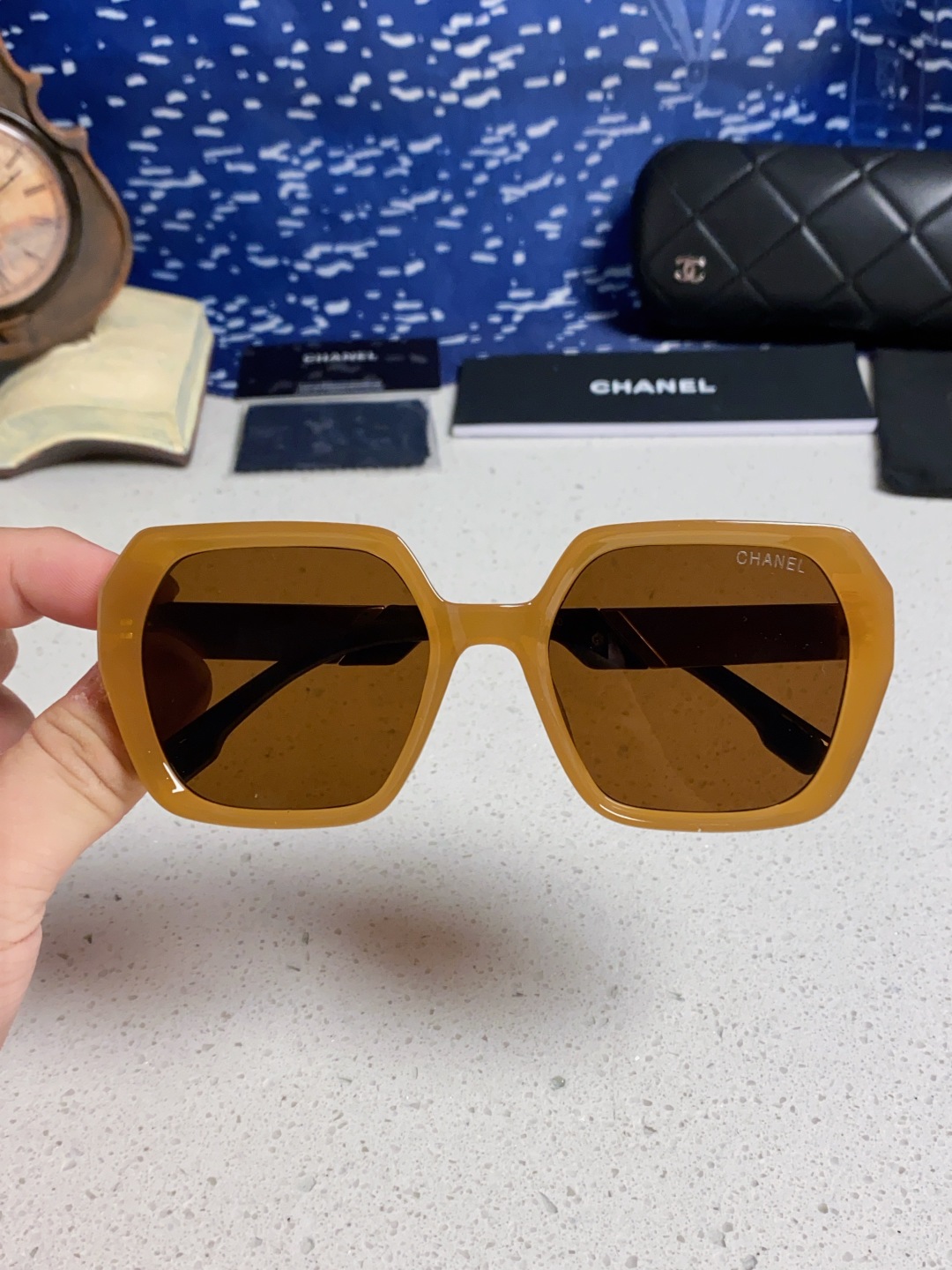 Chanel香奈儿 2025新款高级感偏光墨镜女士大框方形太阳镜防紫外线