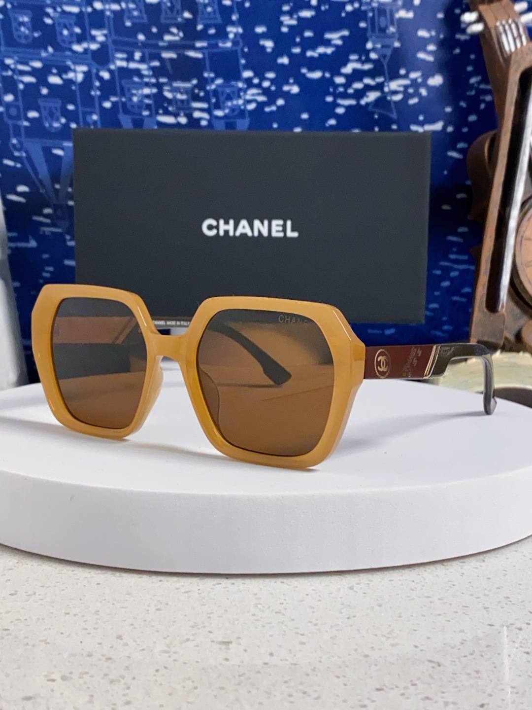 Chanel香奈儿 2025新款高级感偏光墨镜女士大框方形太阳镜防紫外线