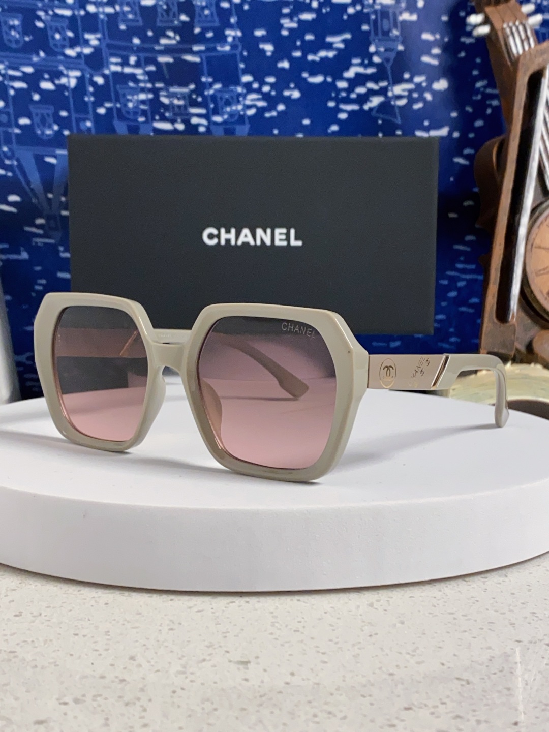 Chanel香奈儿 2025新款高级感偏光墨镜女士大框方形太阳镜防紫外线