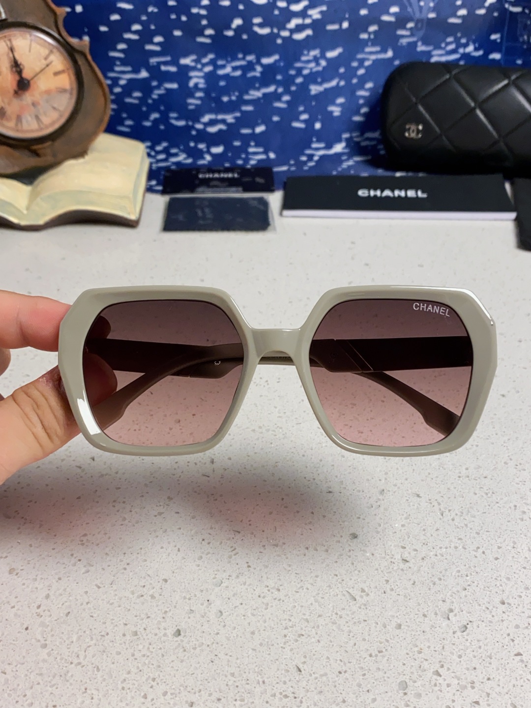 Chanel香奈儿 2025新款高级感偏光墨镜女士大框方形太阳镜防紫外线
