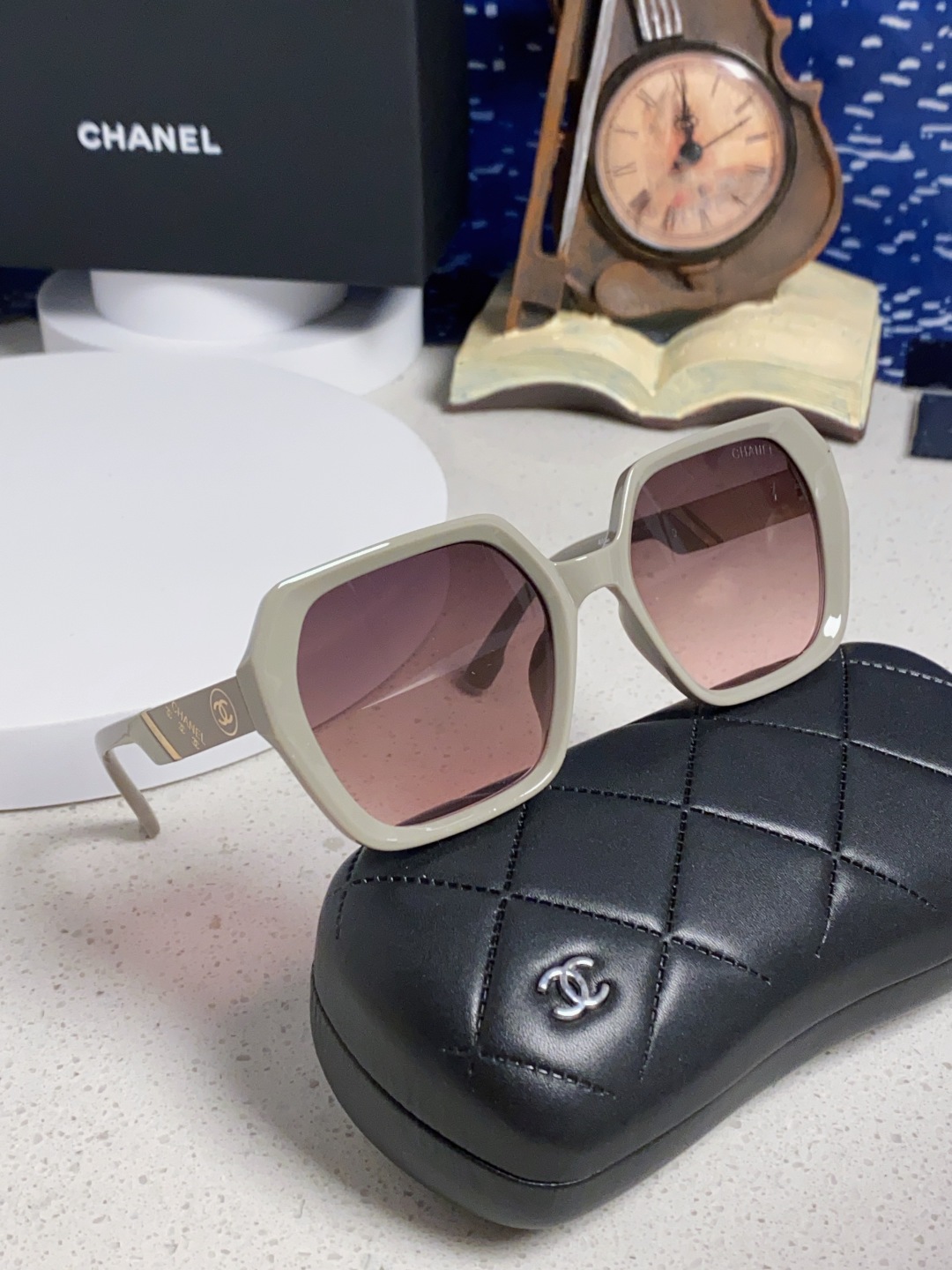 Chanel香奈儿 2025新款高级感偏光墨镜女士大框方形太阳镜防紫外线
