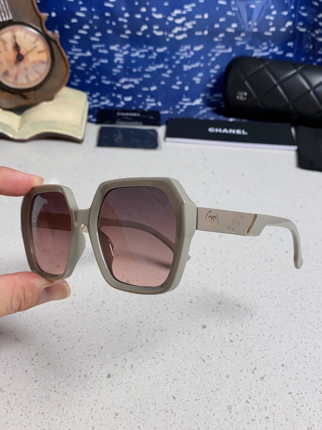 Chanel香奈儿 2025新款高级感偏光墨镜女士大框方形太阳镜防紫外线