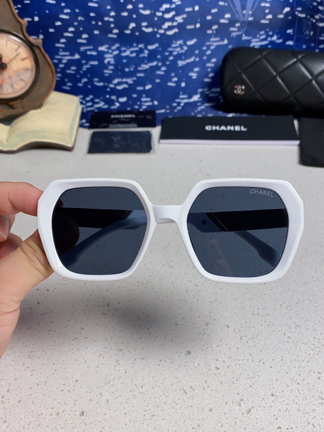 Chanel香奈儿 2025新款高级感偏光墨镜女士大框方形太阳镜防紫外线