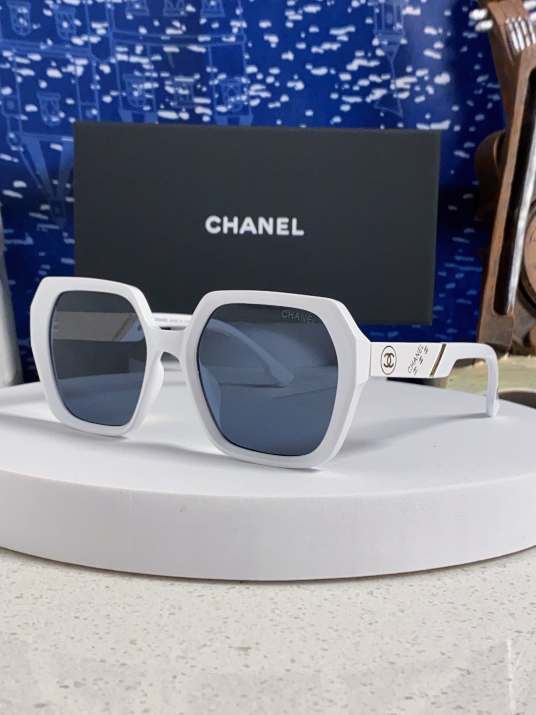 Chanel香奈儿 2025新款高级感偏光墨镜女士大框方形太阳镜防紫外线