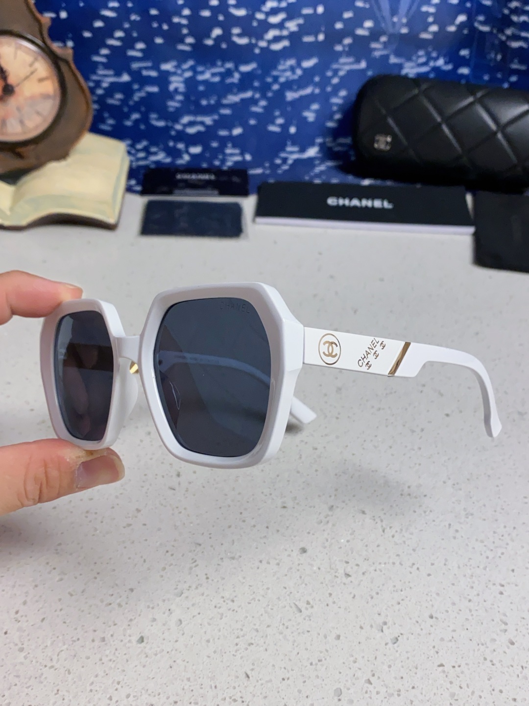 Chanel香奈儿 2025新款高级感偏光墨镜女士大框方形太阳镜防紫外线