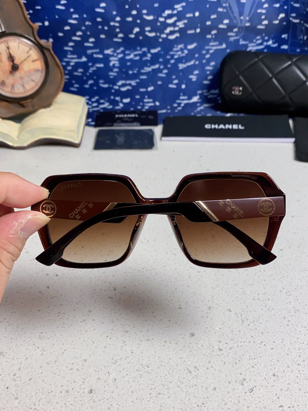 Chanel香奈儿 2025新款高级感偏光墨镜女士大框方形太阳镜防紫外线