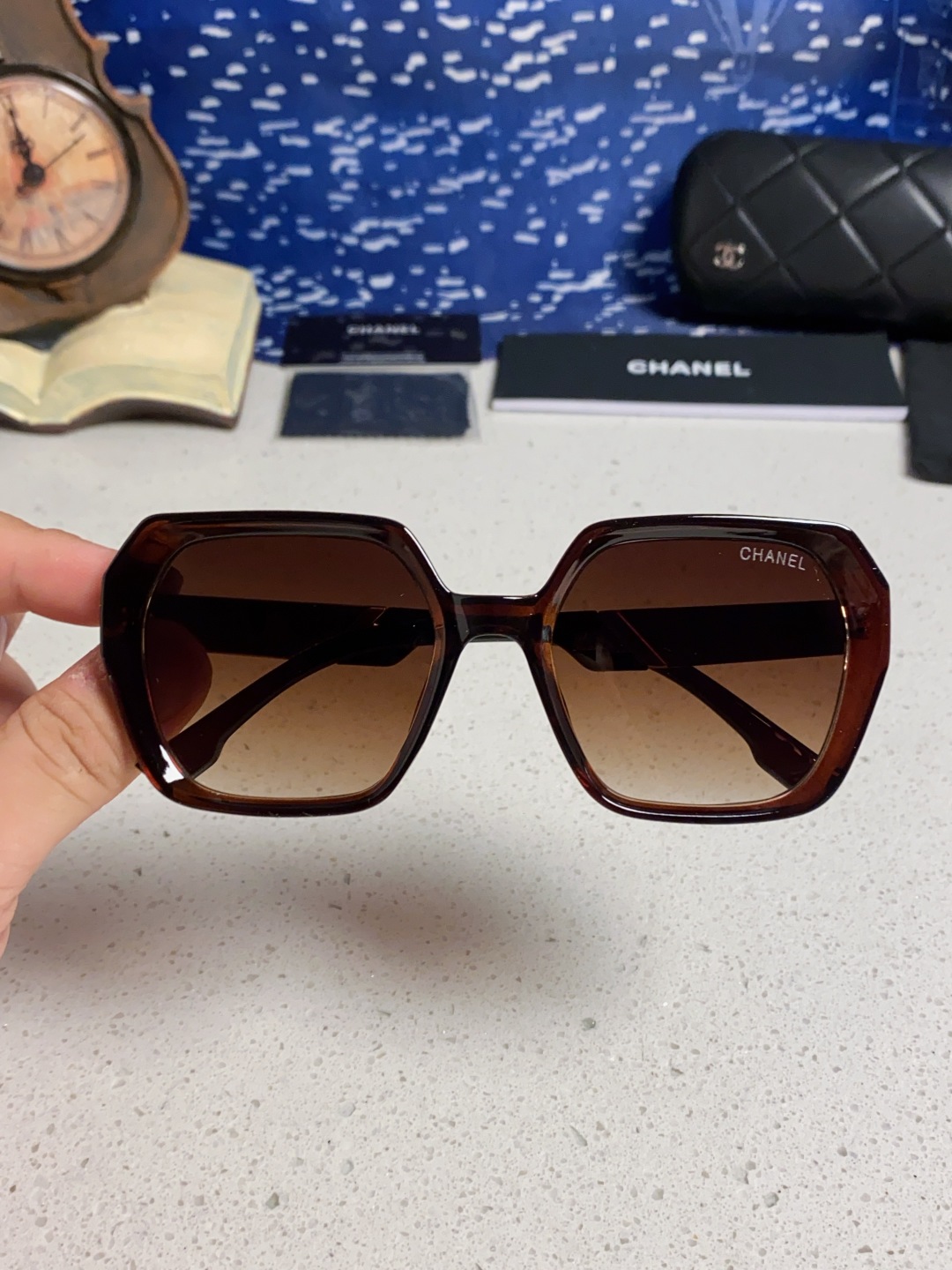 Chanel香奈儿 2025新款高级感偏光墨镜女士大框方形太阳镜防紫外线
