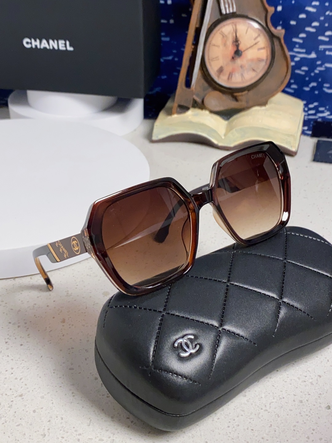 Chanel香奈儿 2025新款高级感偏光墨镜女士大框方形太阳镜防紫外线