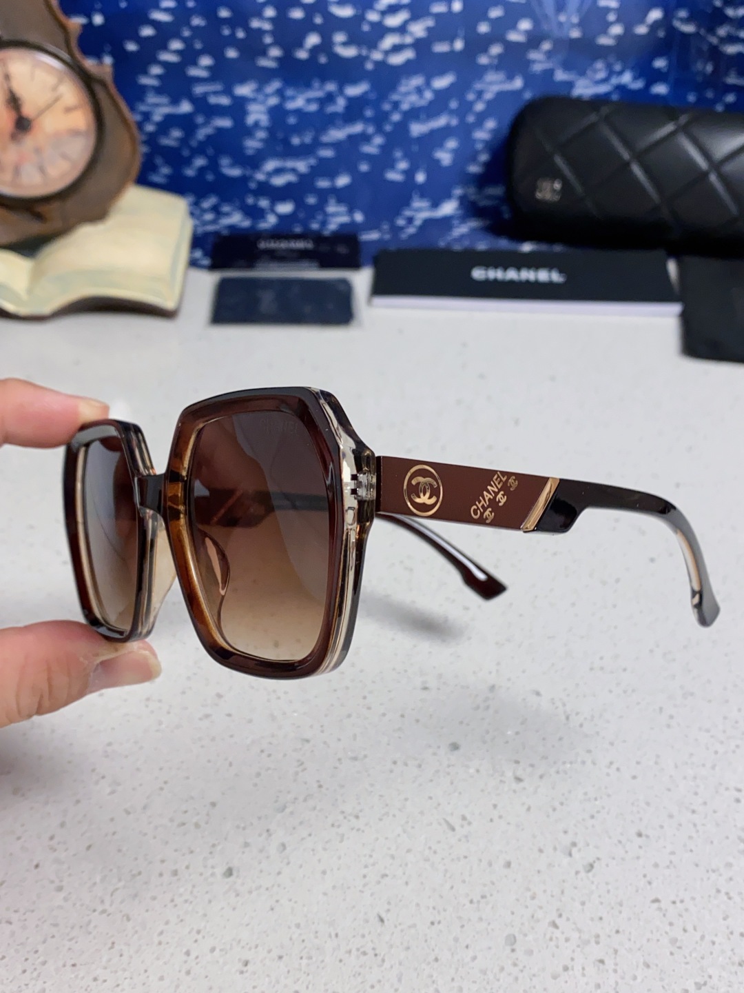 Chanel香奈儿 2025新款高级感偏光墨镜女士大框方形太阳镜防紫外线