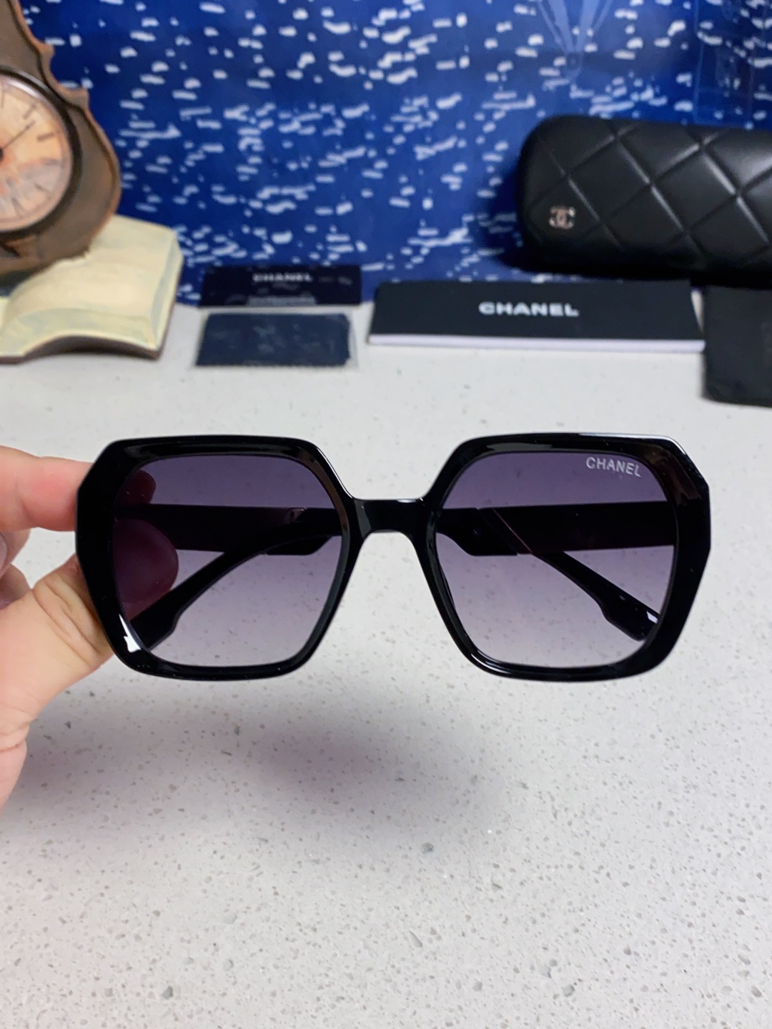 Chanel香奈儿 2025新款高级感偏光墨镜女士大框方形太阳镜防紫外线