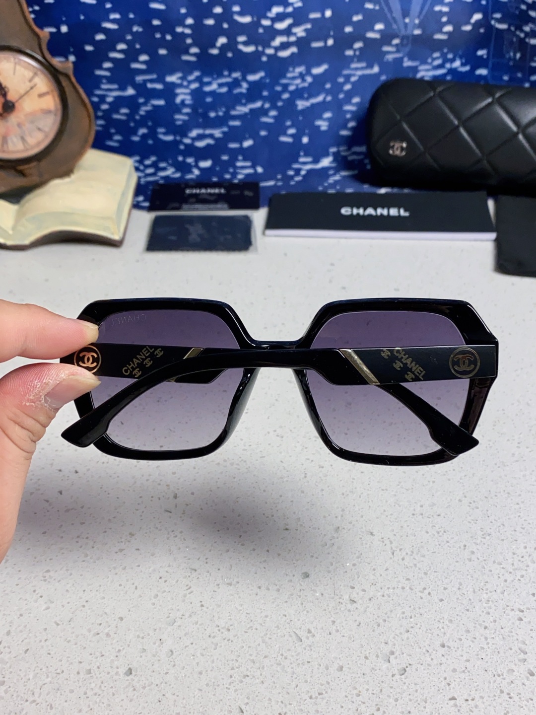 Chanel香奈儿 2025新款高级感偏光墨镜女士大框方形太阳镜防紫外线