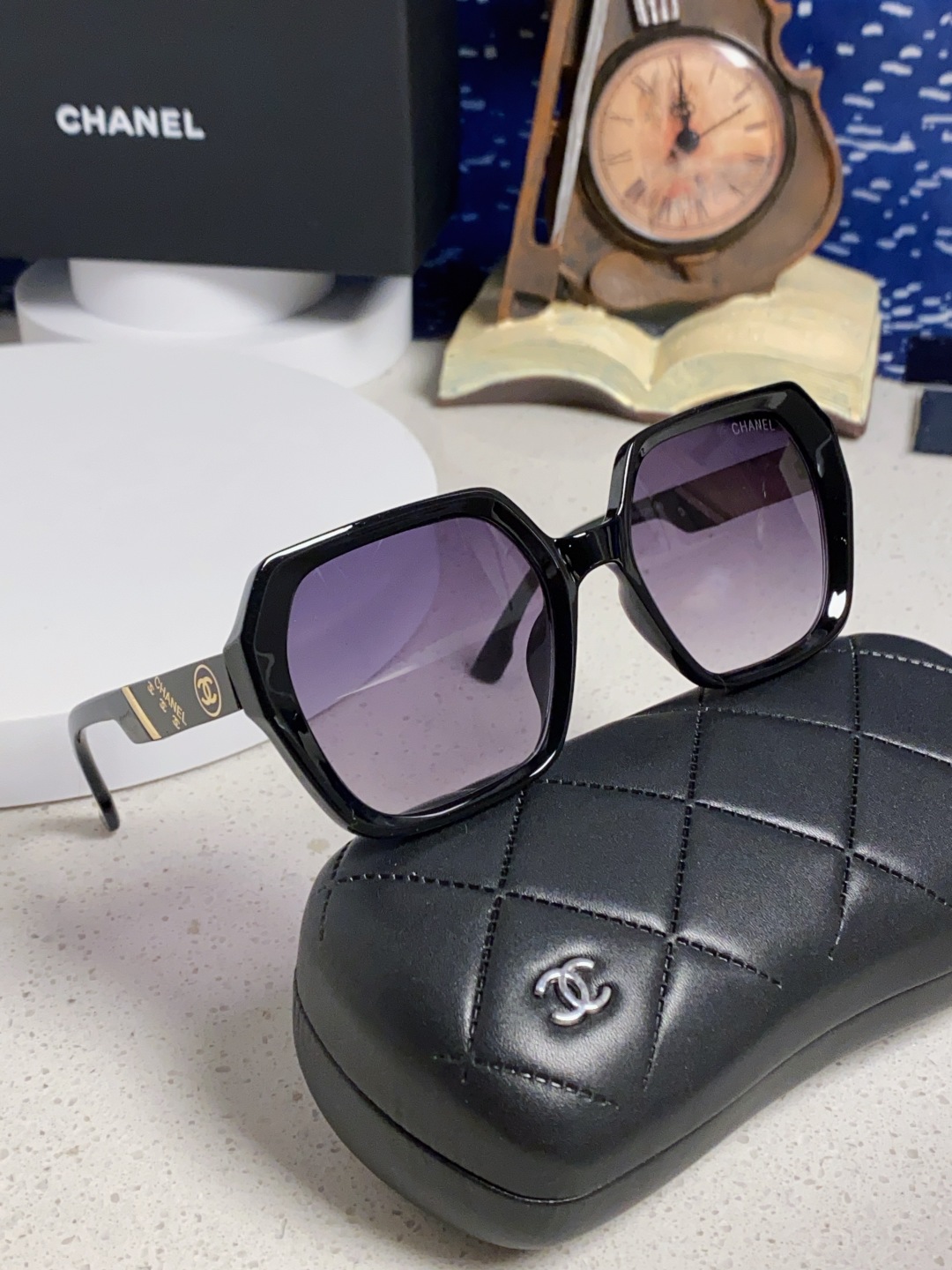 Chanel香奈儿 2025新款高级感偏光墨镜女士大框方形太阳镜防紫外线