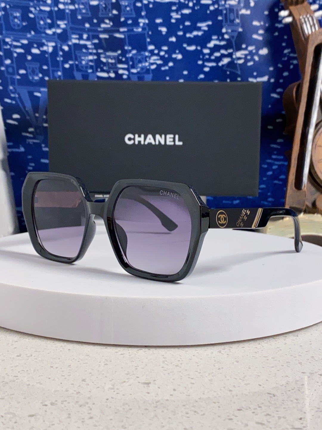 Chanel香奈儿 2025新款高级感偏光墨镜女士大框方形太阳镜防紫外线