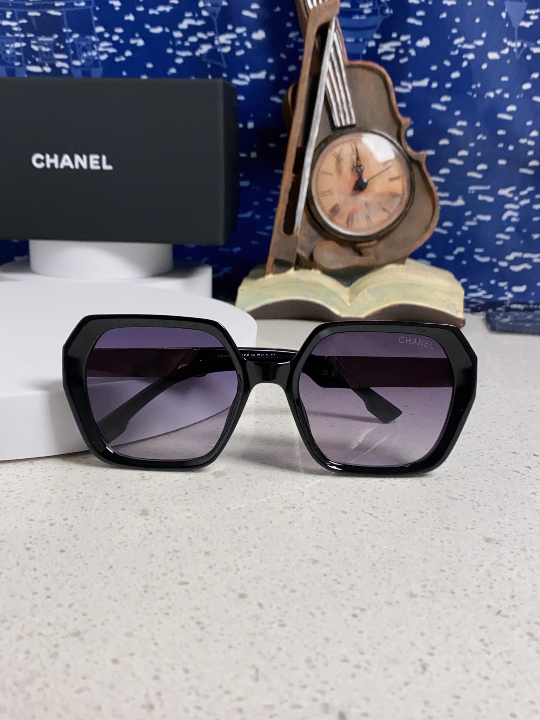 Chanel香奈儿 2025新款高级感偏光墨镜女士大框方形太阳镜防紫外线