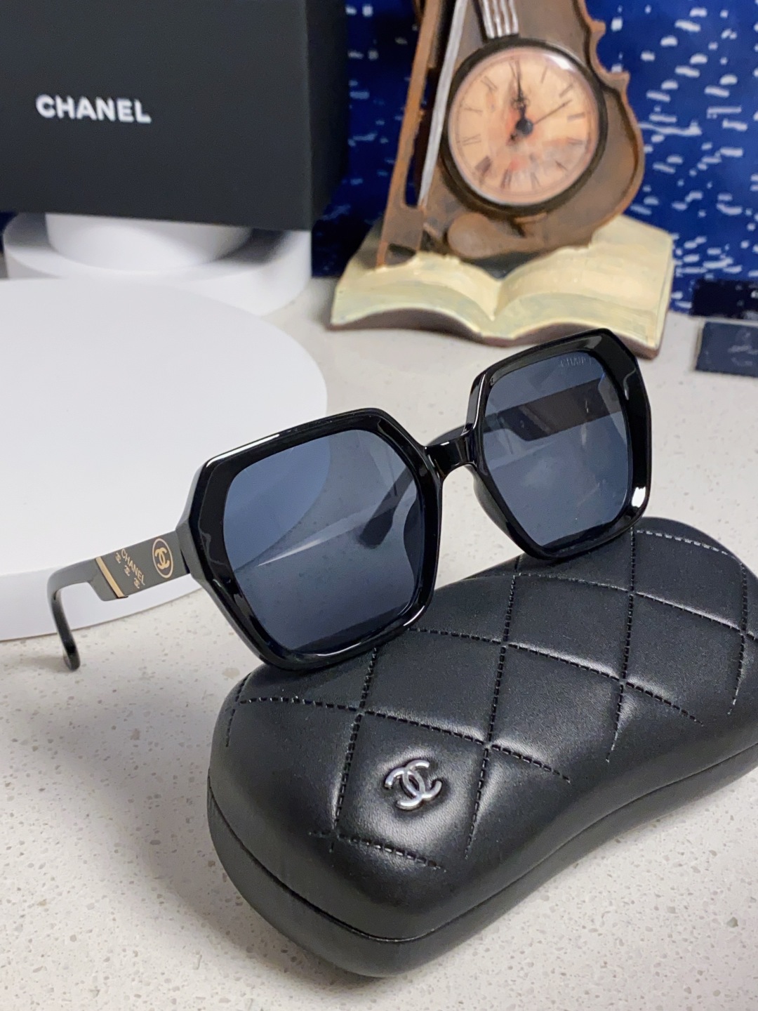 Chanel香奈儿 2025新款高级感偏光墨镜女士大框方形太阳镜防紫外线