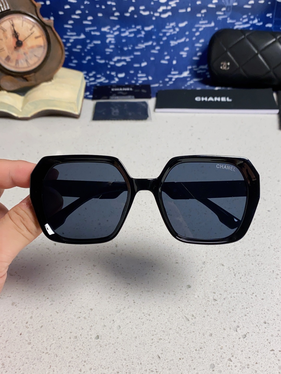 Chanel香奈儿 2025新款高级感偏光墨镜女士大框方形太阳镜防紫外线