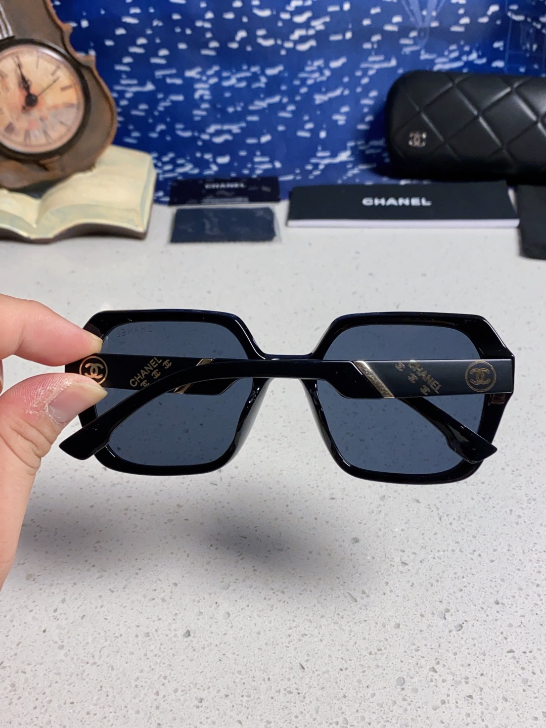Chanel香奈儿 2025新款高级感偏光墨镜女士大框方形太阳镜防紫外线