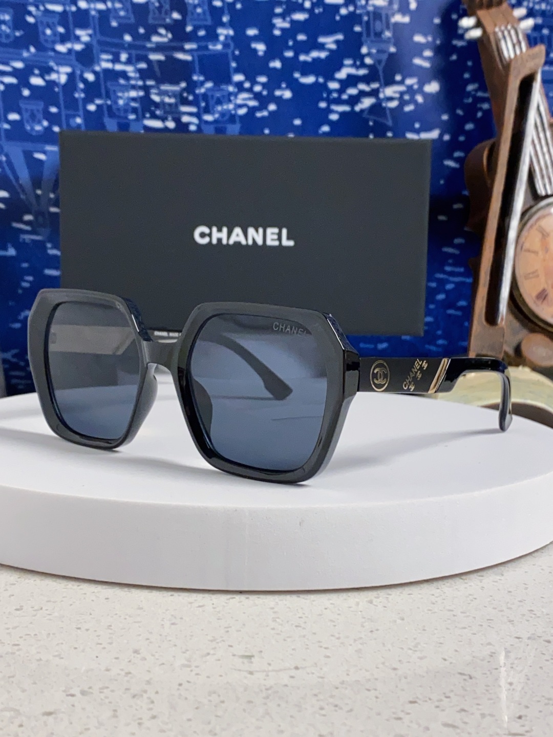 Chanel香奈儿 2025新款高级感偏光墨镜女士大框方形太阳镜防紫外线