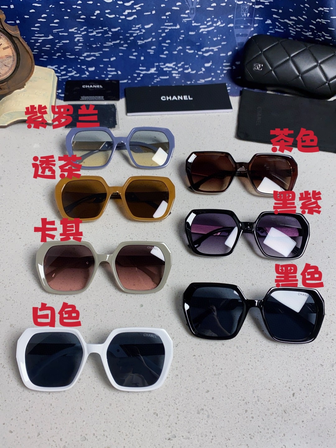 Chanel香奈儿 2025新款高级感偏光墨镜女士大框方形太阳镜防紫外线