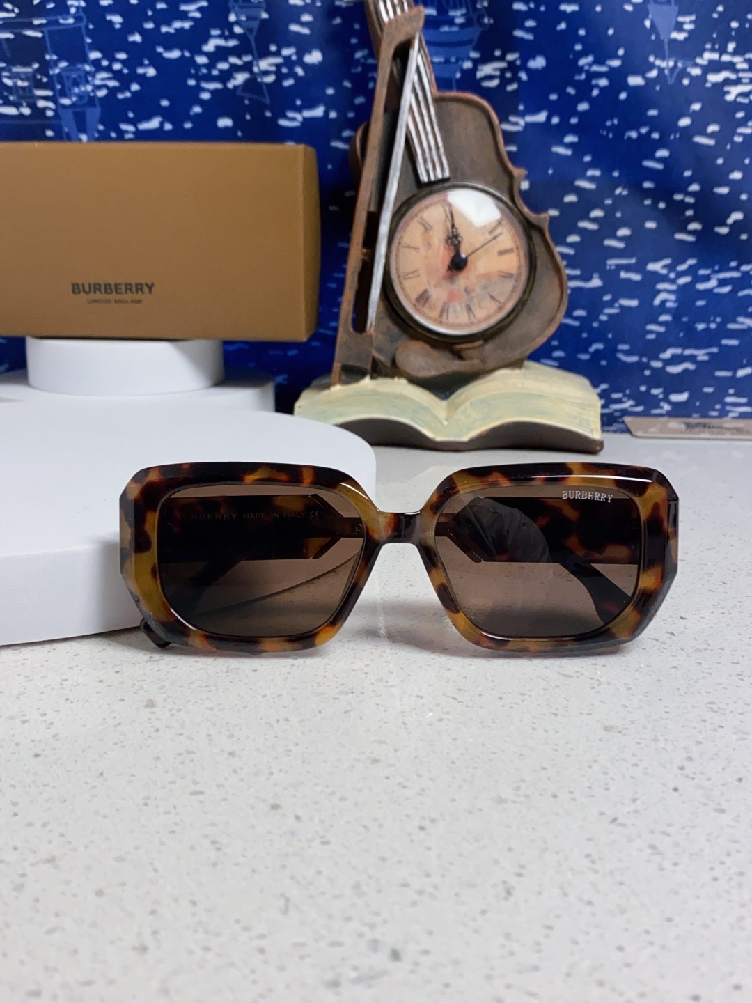 Burberry巴宝莉 2025新款扁框墨镜男款太阳镜潮流百搭遮阳神器防晒眼镜女士眼镜