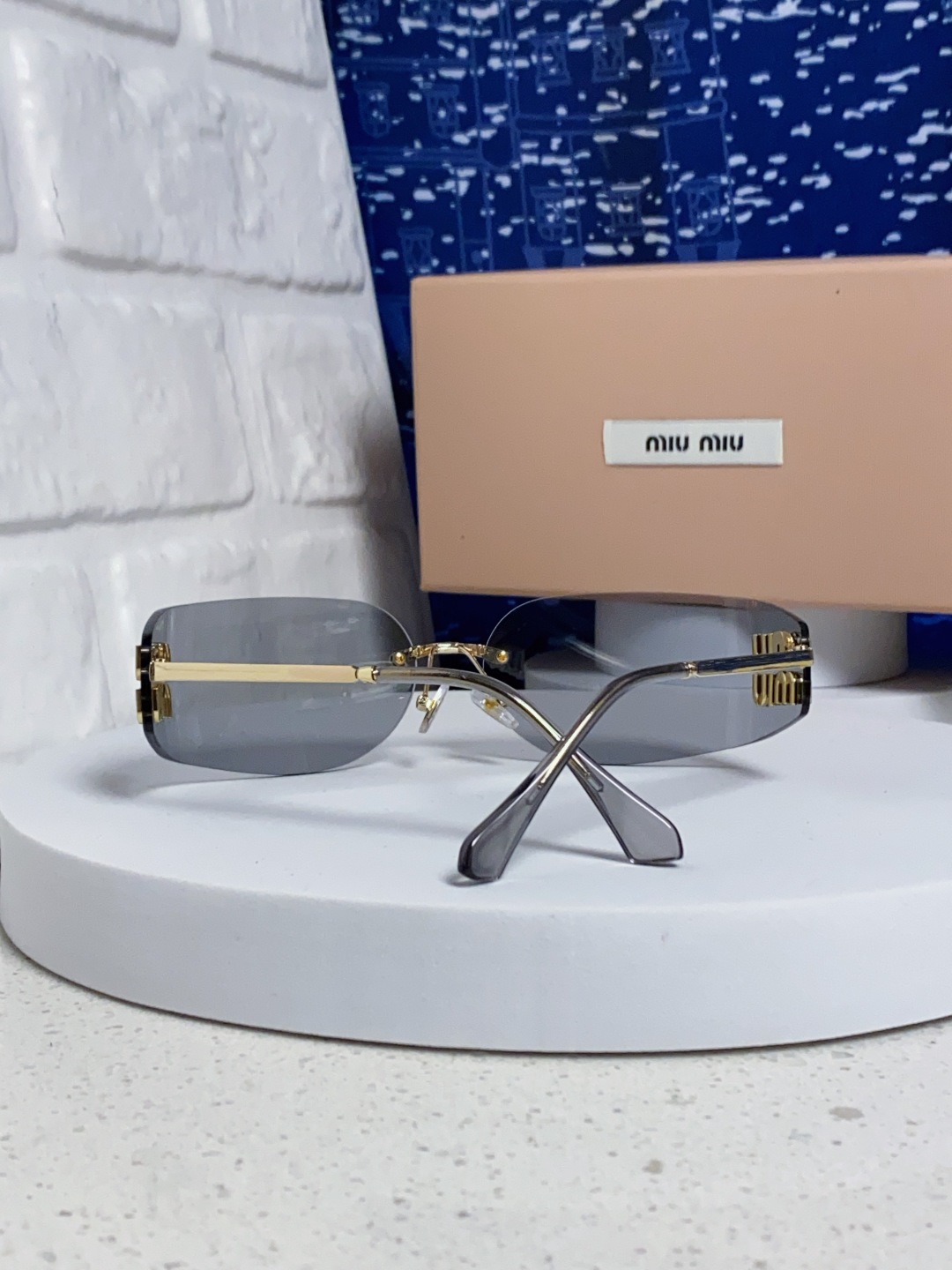 MiuMiu缪缪 张元英同款墨镜太阳镜张元英同款女大小姐千金风墨镜网红ins素颜 OMU A51S