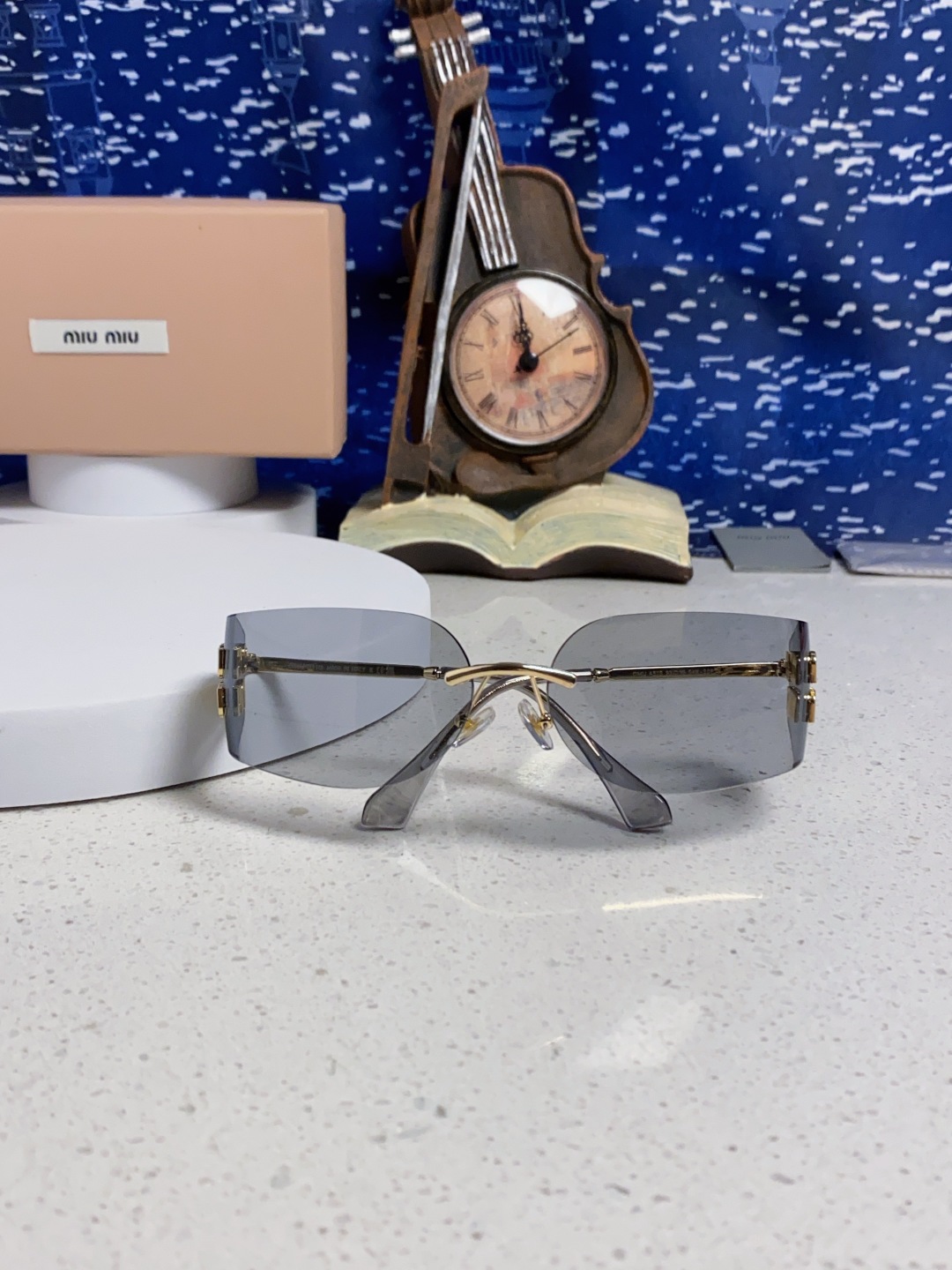 MiuMiu缪缪 张元英同款墨镜太阳镜张元英同款女大小姐千金风墨镜网红ins素颜 OMU A51S