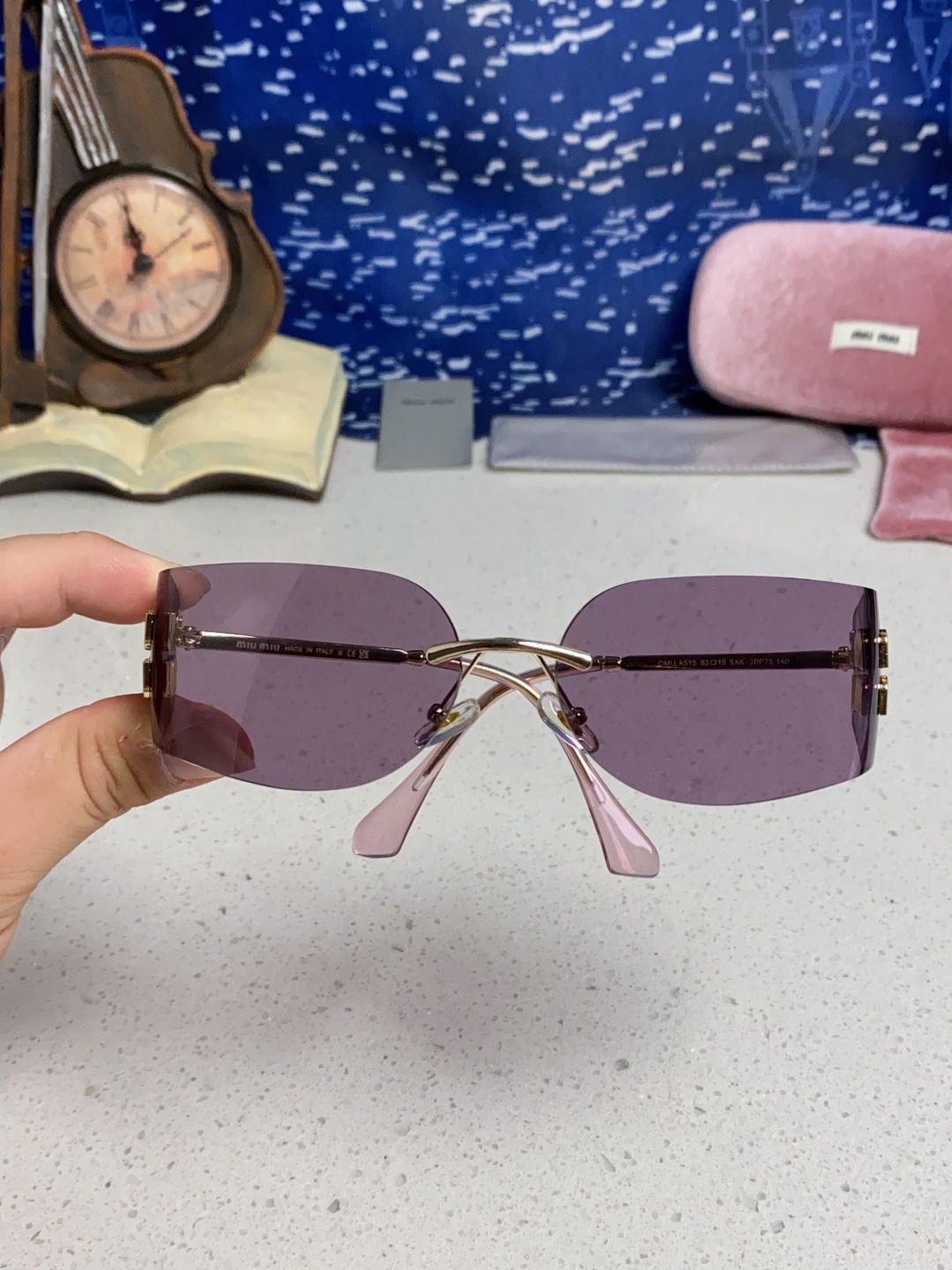 MiuMiu缪缪 张元英同款墨镜太阳镜张元英同款女大小姐千金风墨镜网红ins素颜 OMU A51S