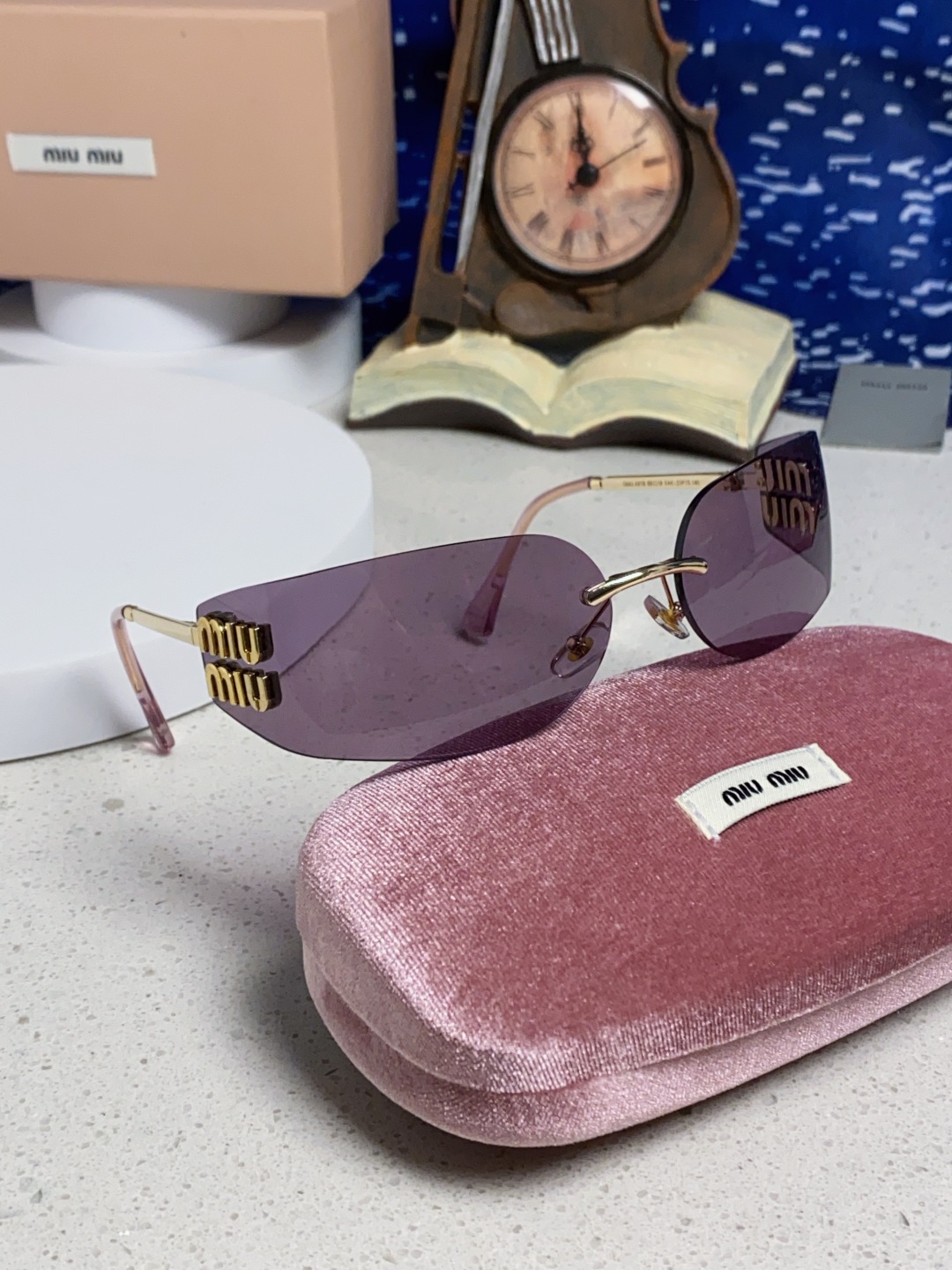 MiuMiu缪缪 张元英同款墨镜太阳镜张元英同款女大小姐千金风墨镜网红ins素颜 OMU A51S