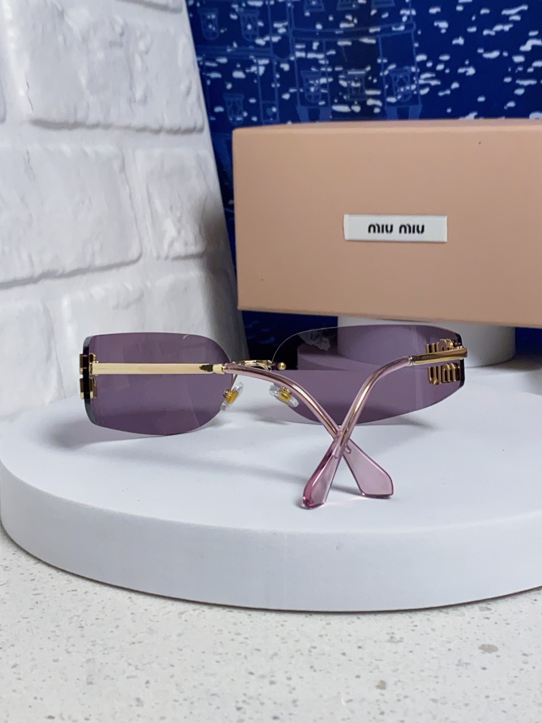 MiuMiu缪缪 张元英同款墨镜太阳镜张元英同款女大小姐千金风墨镜网红ins素颜 OMU A51S