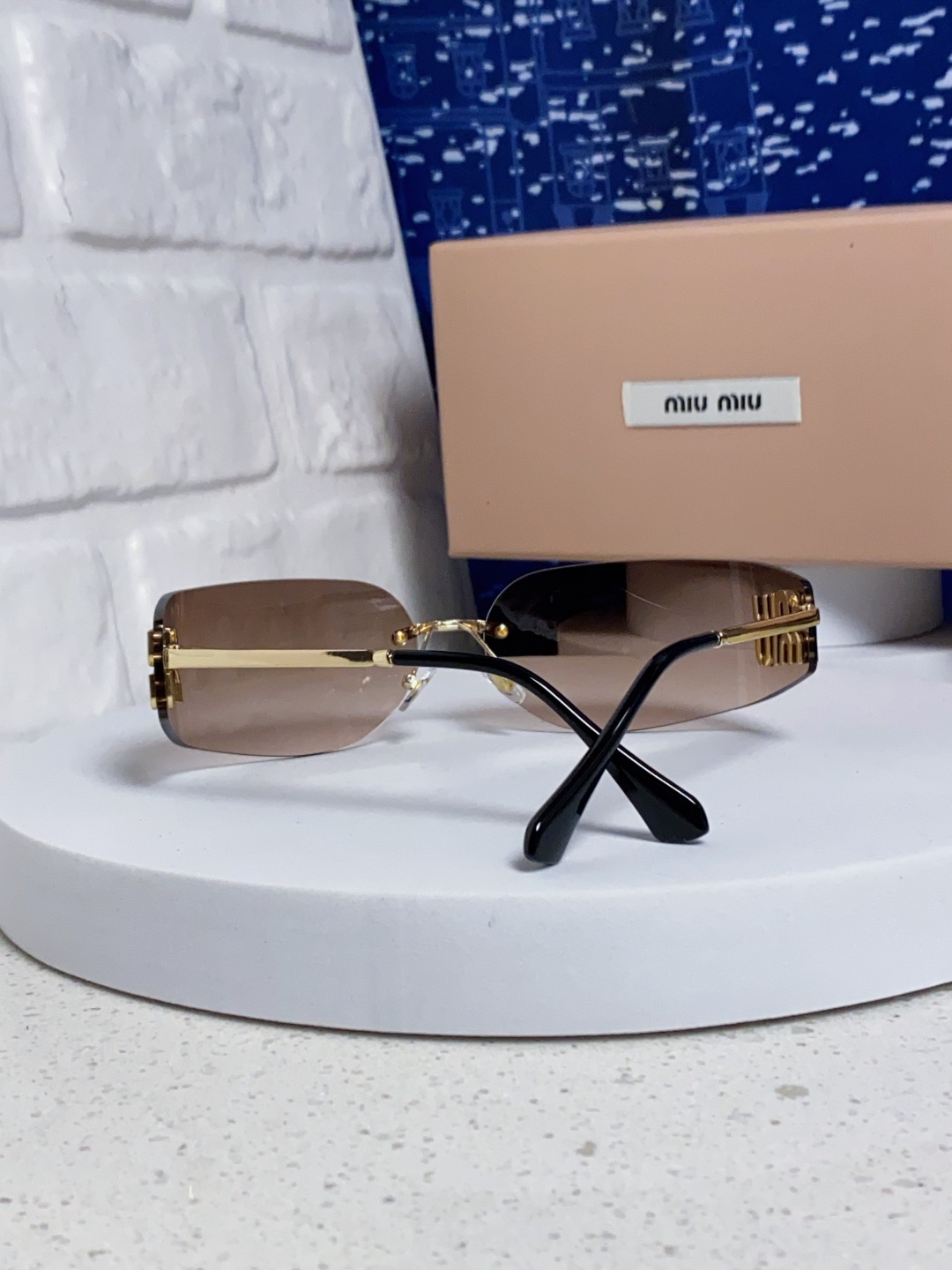 MiuMiu缪缪 张元英同款墨镜太阳镜张元英同款女大小姐千金风墨镜网红ins素颜 OMU A51S