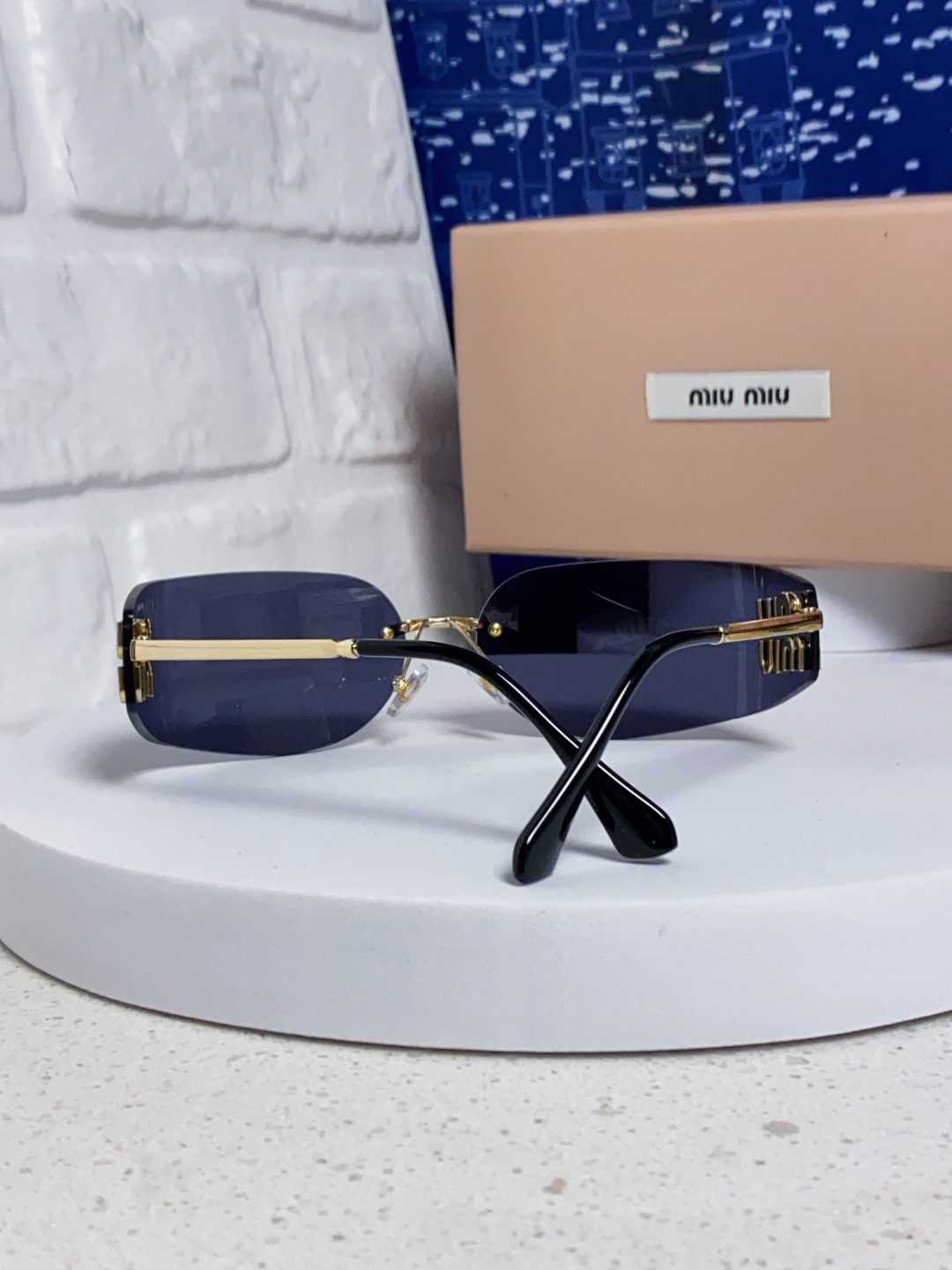 MiuMiu缪缪 张元英同款墨镜太阳镜张元英同款女大小姐千金风墨镜网红ins素颜 OMU A51S