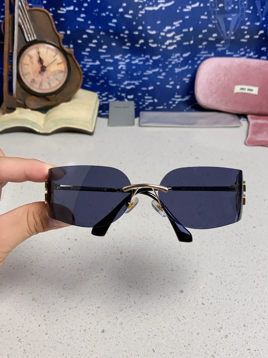 MiuMiu缪缪 张元英同款墨镜太阳镜张元英同款女大小姐千金风墨镜网红ins素颜 OMU A51S