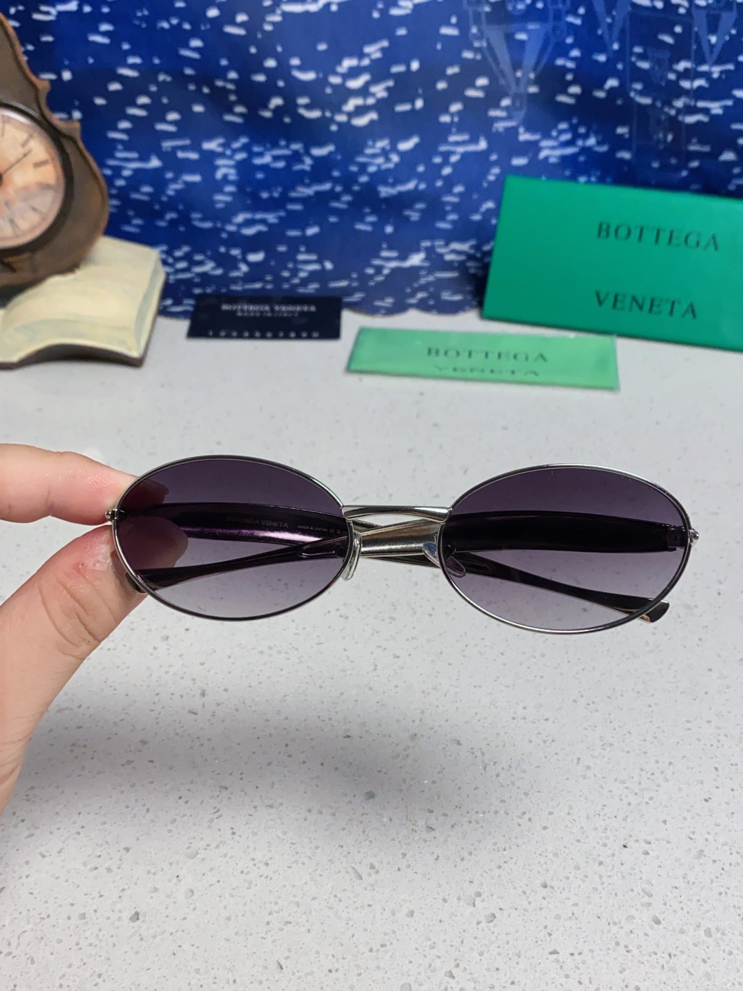 BottegaVeneta宝缇嘉 沙丁鱼小框椭圆时尚高级感防紫外线太阳眼镜 Bird in sPace🤪