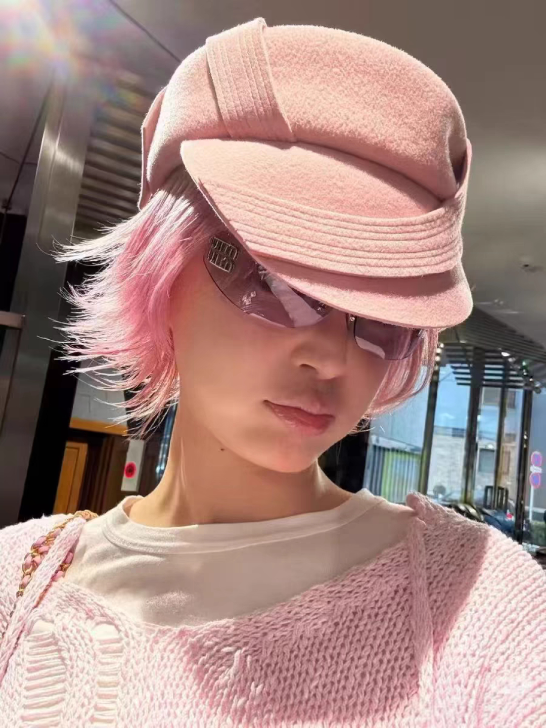 MiuMiu缪缪 张元英同款墨镜太阳镜张元英同款女大小姐千金风墨镜网红ins素颜 OMU A51S