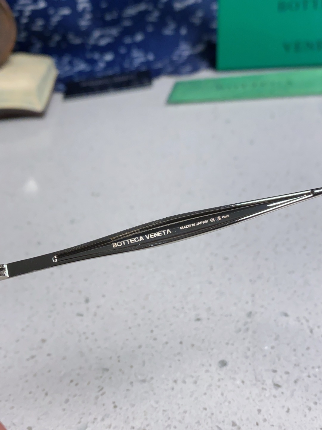 Bottega Veneta宝缇嘉 欧美时尚椭圆小框墨镜金属镜框跨境气质高级感轻奢太阳镜男女士眼镜 BV