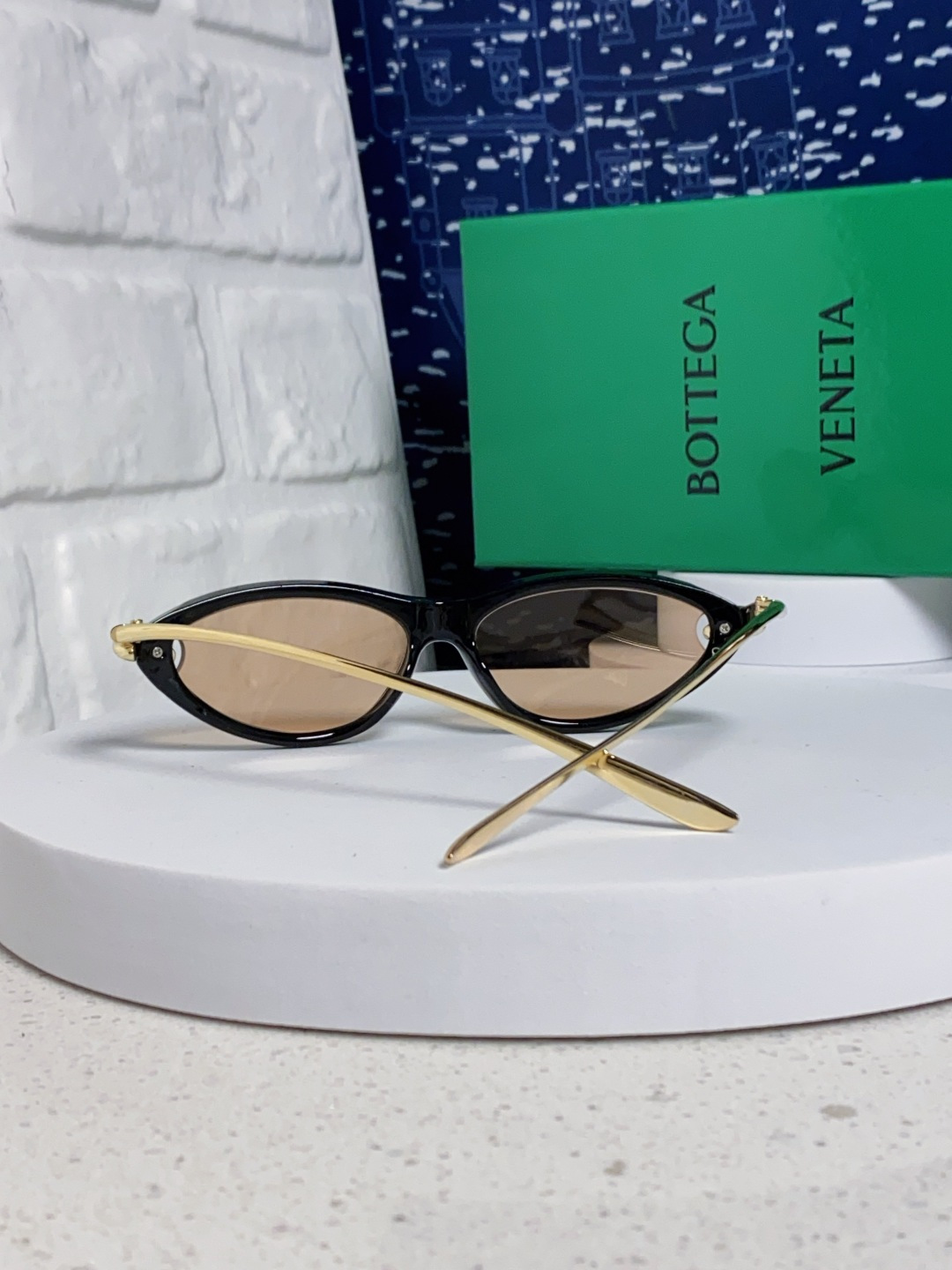 Bottega Veneta宝缇嘉 新款夏季女士镂空猫眼防晒太阳眼镜跨境欧美嘻哈搞怪绳结镜腿墨镜 BV1