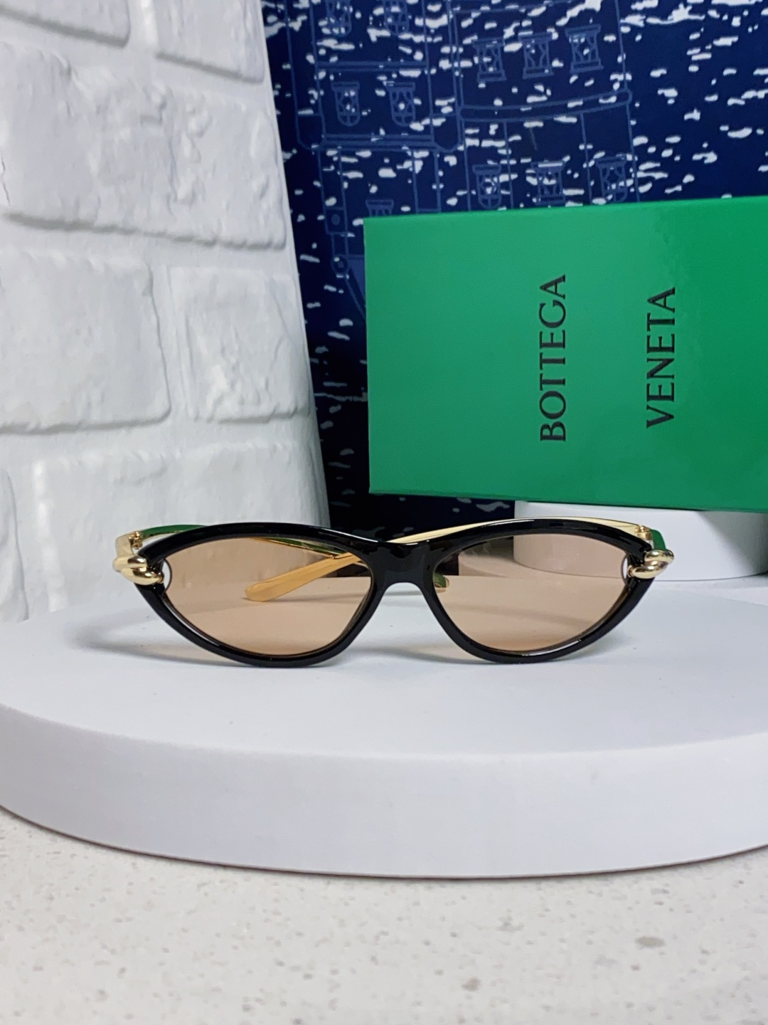Bottega Veneta宝缇嘉 新款夏季女士镂空猫眼防晒太阳眼镜跨境欧美嘻哈搞怪绳结镜腿墨镜 BV1