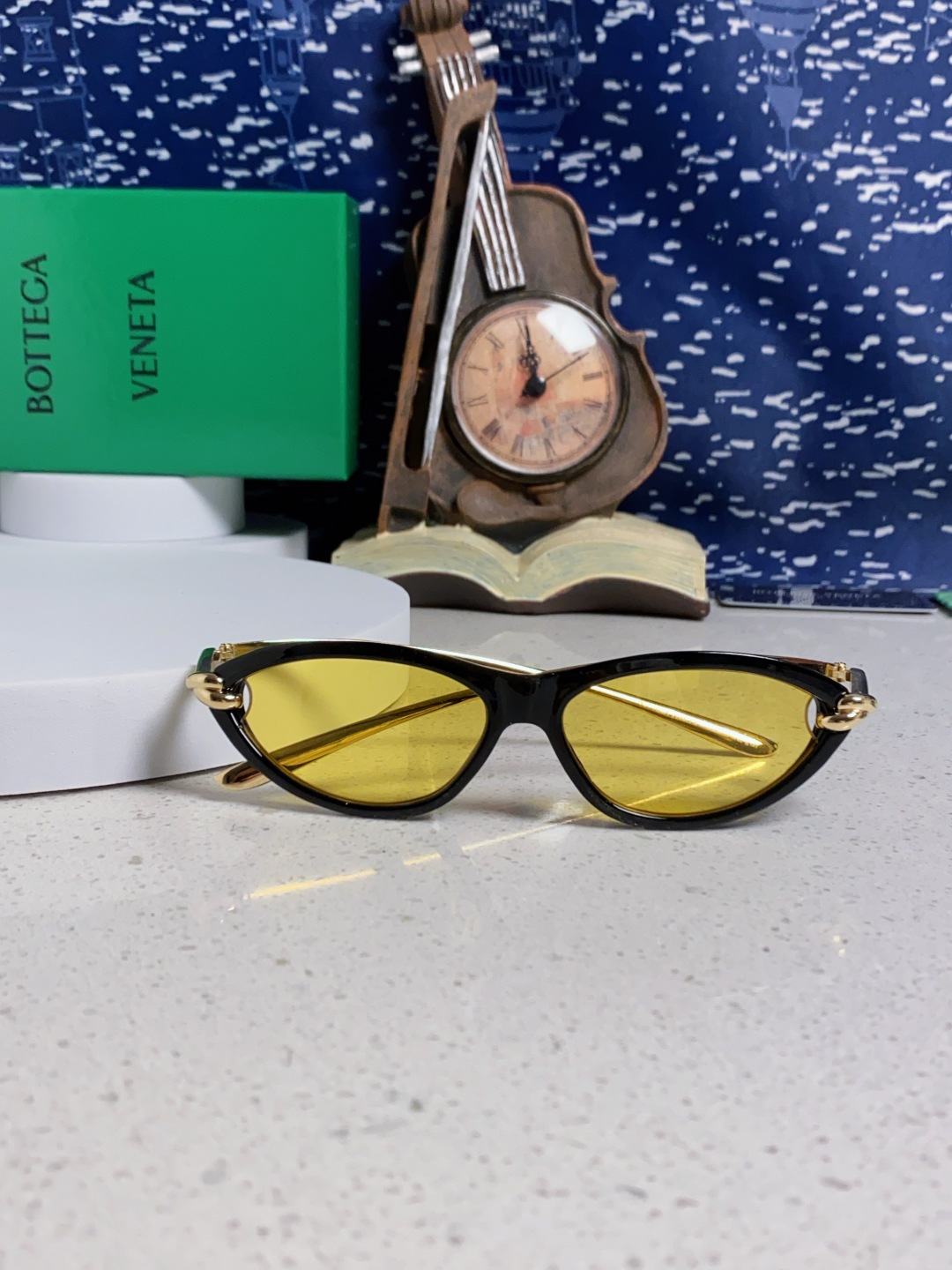 Bottega Veneta宝缇嘉 新款夏季女士镂空猫眼防晒太阳眼镜跨境欧美嘻哈搞怪绳结镜腿墨镜 BV1