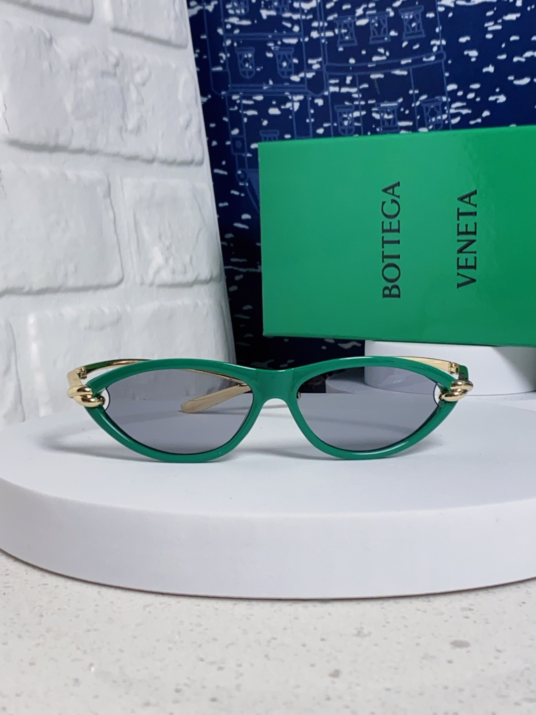 Bottega Veneta宝缇嘉 新款夏季女士镂空猫眼防晒太阳眼镜跨境欧美嘻哈搞怪绳结镜腿墨镜 BV1